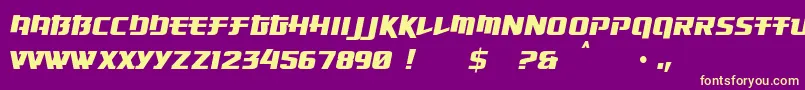 OsakaSansSerif Font – Yellow Fonts on Purple Background