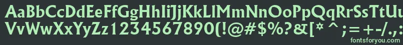 Flareserif821BoldBt Font – Green Fonts on Black Background