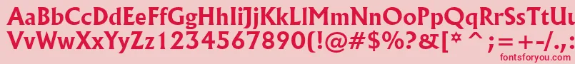 Police Flareserif821BoldBt – polices rouges sur fond rose