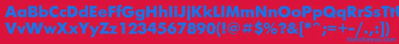 Futurisxc Font – Blue Fonts on Red Background