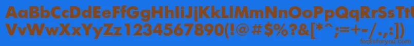 Futurisxc Font – Brown Fonts on Blue Background