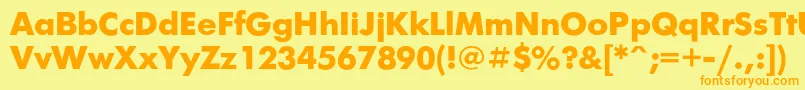 Futurisxc Font – Orange Fonts on Yellow Background