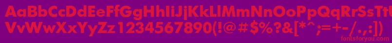 Futurisxc-Schriftart – Rote Schriften auf violettem Hintergrund