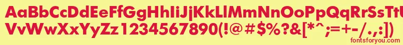 Futurisxc Font – Red Fonts on Yellow Background