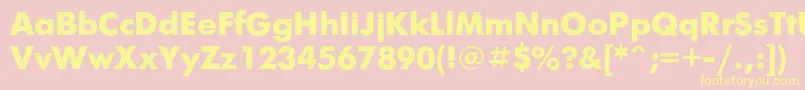 Futurisxc Font – Yellow Fonts on Pink Background