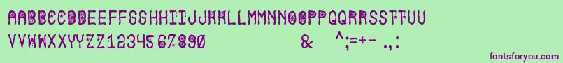 HallowenPartySt Font – Purple Fonts on Green Background