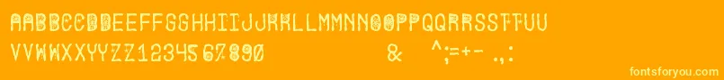 HallowenPartySt Font – Yellow Fonts on Orange Background