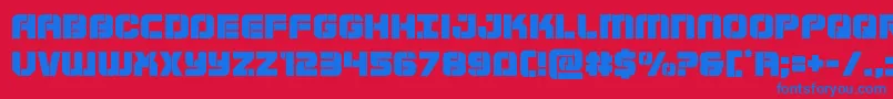 Supersubmarine Font – Blue Fonts on Red Background