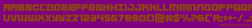 Supersubmarine Font – Brown Fonts on Purple Background