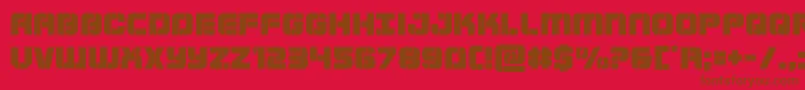 Supersubmarine Font – Brown Fonts on Red Background