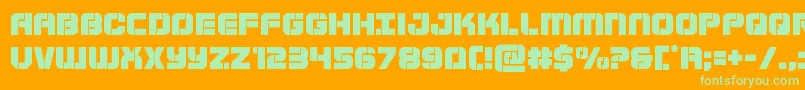 Supersubmarine Font – Green Fonts on Orange Background