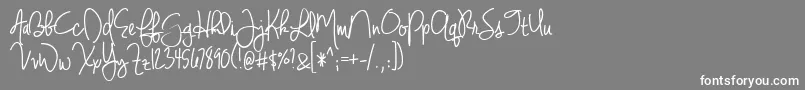 フォントBmdJenniferLynneBold – 灰色の背景に白い文字