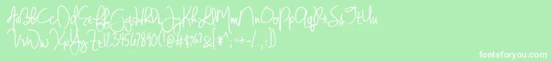 BmdJenniferLynneBold Font – White Fonts on Green Background