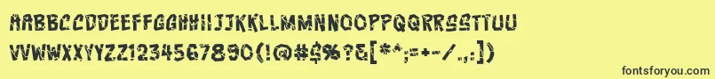 CrashcoursebbReg Font – Black Fonts on Yellow Background