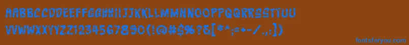 CrashcoursebbReg Font – Blue Fonts on Brown Background