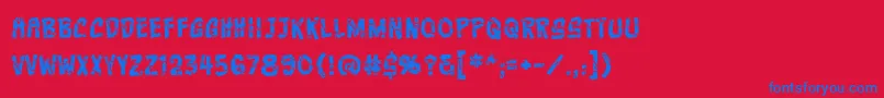 CrashcoursebbReg Font – Blue Fonts on Red Background