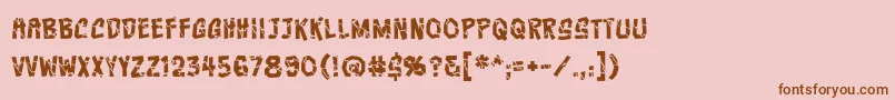 Шрифт CrashcoursebbReg – коричневые шрифты на розовом фоне