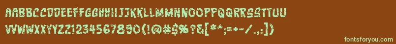 CrashcoursebbReg Font – Green Fonts on Brown Background