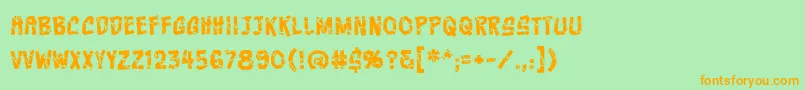 CrashcoursebbReg Font – Orange Fonts on Green Background