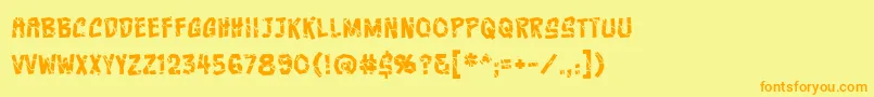 CrashcoursebbReg Font – Orange Fonts on Yellow Background