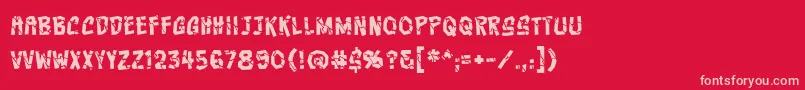 CrashcoursebbReg Font – Pink Fonts on Red Background