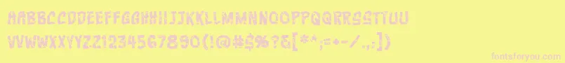 CrashcoursebbReg Font – Pink Fonts on Yellow Background