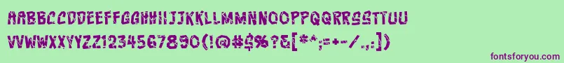 CrashcoursebbReg Font – Purple Fonts on Green Background