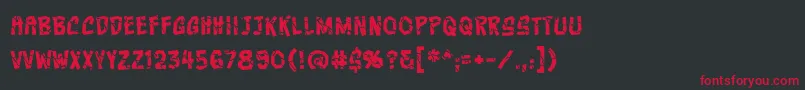CrashcoursebbReg Font – Red Fonts on Black Background