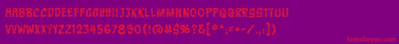 CrashcoursebbReg Font – Red Fonts on Purple Background