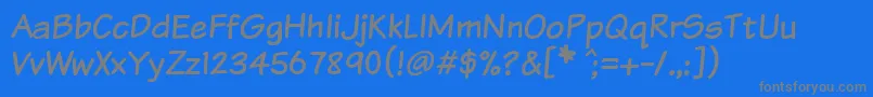 Komtxt Font – Gray Fonts on Blue Background