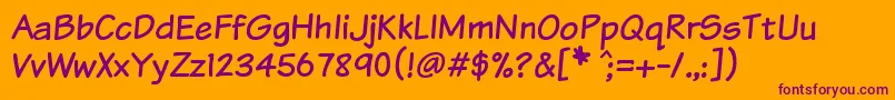 Komtxt Font – Purple Fonts on Orange Background
