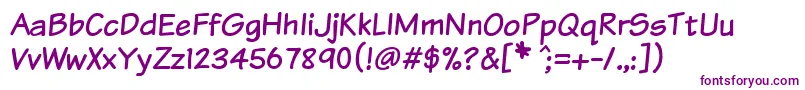 Komtxt Font – Purple Fonts on White Background
