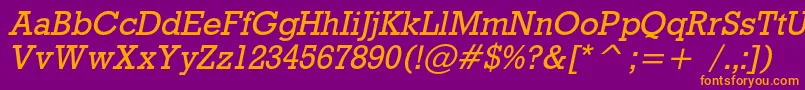 RodeocItalic Font – Orange Fonts on Purple Background