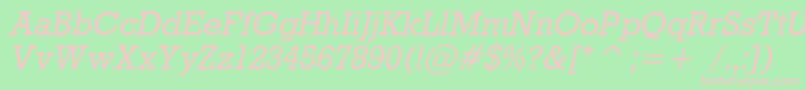 RodeocItalic Font – Pink Fonts on Green Background