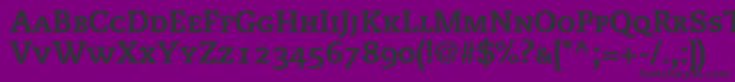 Шрифт MonologueBlackCapsSsiBlackSmallCaps – чёрные шрифты на фиолетовом фоне
