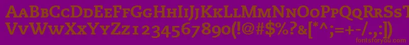 MonologueBlackCapsSsiBlackSmallCaps Font – Brown Fonts on Purple Background