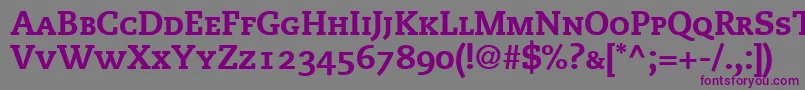 フォントMonologueBlackCapsSsiBlackSmallCaps – 紫色のフォント、灰色の背景