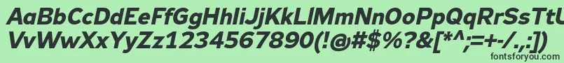 Zeppelin32BoldItalic Font – Black Fonts on Green Background