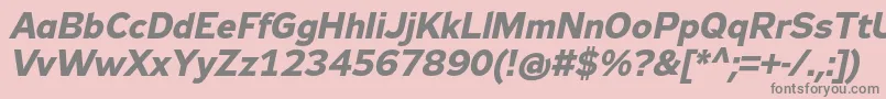 Zeppelin32BoldItalic Font – Gray Fonts on Pink Background