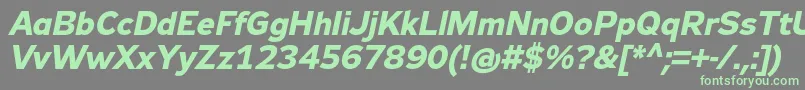 Zeppelin32BoldItalic Font – Green Fonts on Gray Background