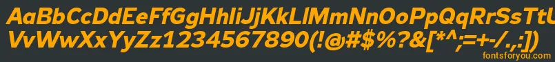 Zeppelin32BoldItalic Font – Orange Fonts on Black Background