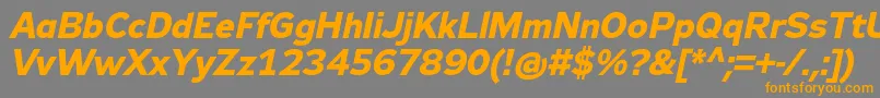 Zeppelin32BoldItalic Font – Orange Fonts on Gray Background