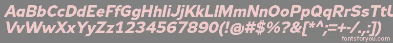 Zeppelin32BoldItalic Font – Pink Fonts on Gray Background