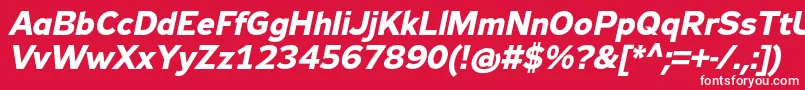 Zeppelin32BoldItalic Font – White Fonts on Red Background
