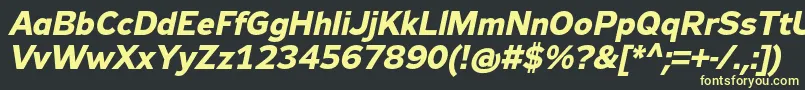 Zeppelin32BoldItalic Font – Yellow Fonts on Black Background