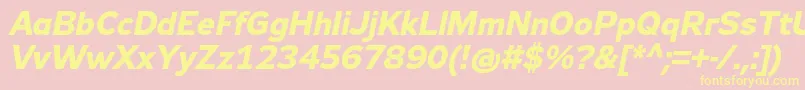 Zeppelin32BoldItalic Font – Yellow Fonts on Pink Background