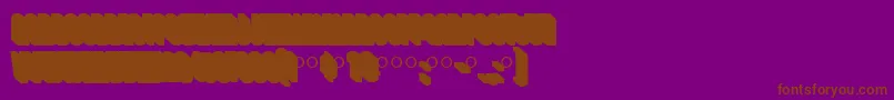 Housegothic3Dshadow-Schriftart – Braune Schriften auf violettem Hintergrund