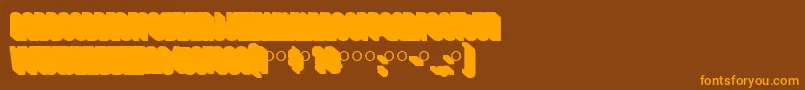 Housegothic3Dshadow Font – Orange Fonts on Brown Background