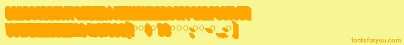 Housegothic3Dshadow-Schriftart – Orangefarbene Schriften auf gelbem Hintergrund