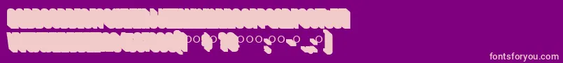 Housegothic3Dshadow Font – Pink Fonts on Purple Background